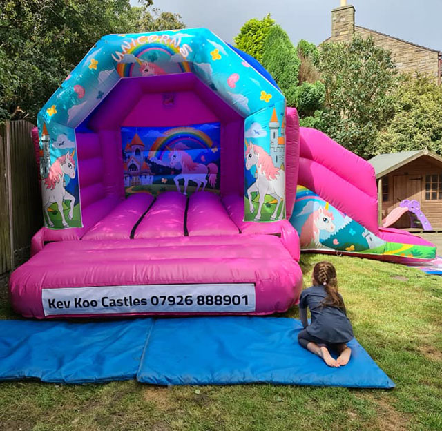 Unicorn Bouncy Castle with Slide